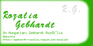 rozalia gebhardt business card